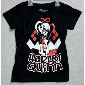 Harley Quinn SuperHero Girls Shirt Women Tee Black T-Shirt Sleeve Medium Cotton
